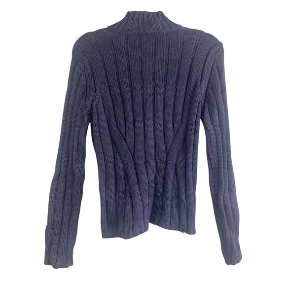 ✨Berretti Wool Blend Mock Neck Zip Sz Large Cardigan✨ - Picture 4 of 5